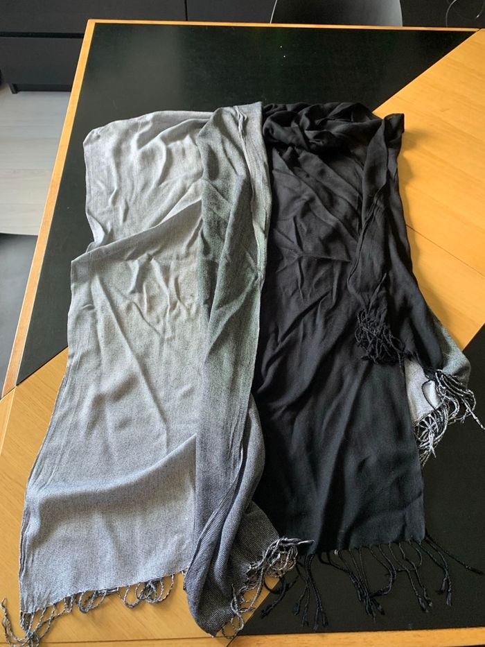 Écharpe grise et noir Homme - photo numéro 6