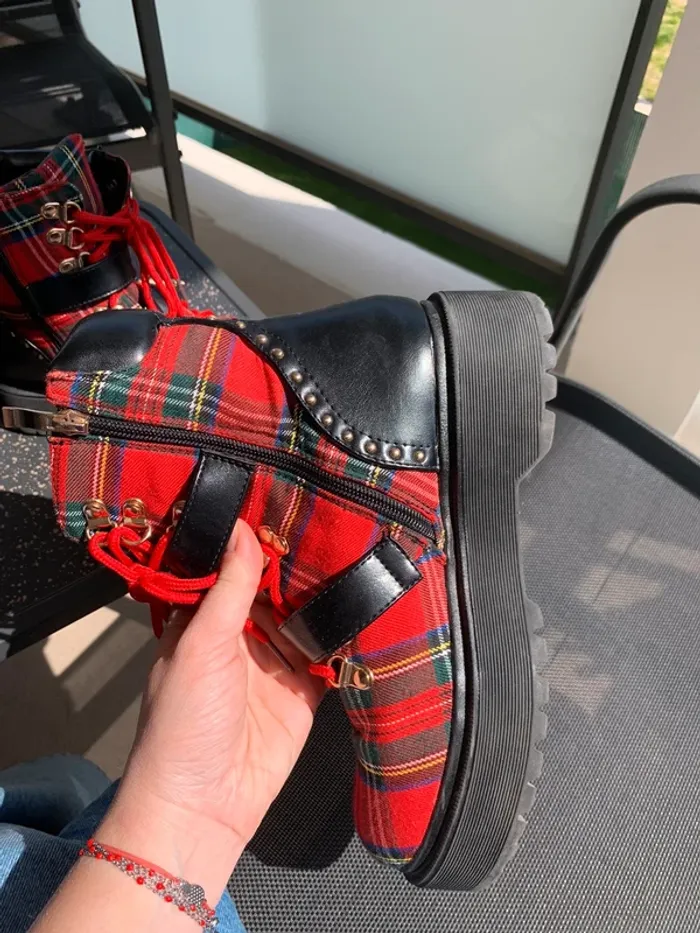 Boots tartan taille 37 - photo numéro 5