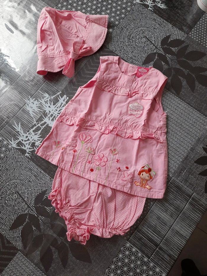Ensemble Charlotte aux fraises 6 mois fille