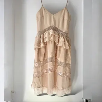 🎄 Magnifique Robe Glamorous - Beige-Rosé T/XS 🎄