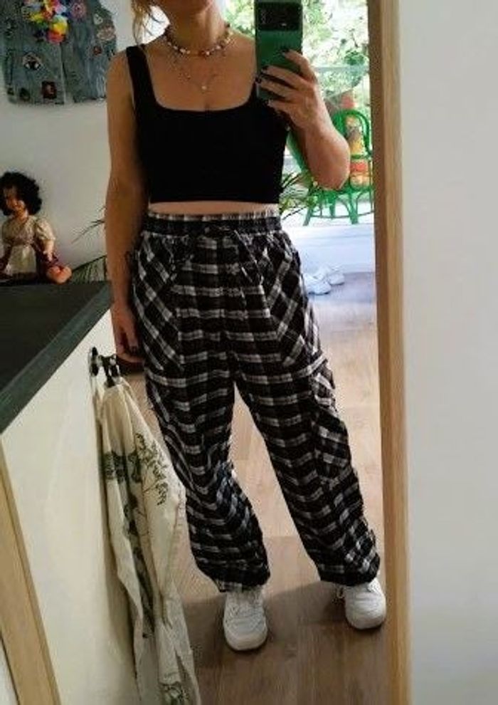 Pantalon à carreaux