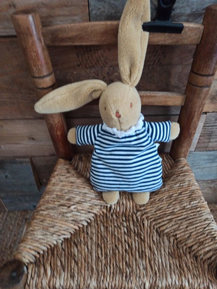 Peluche lapin trousselier hochet tbe - photo numéro 4