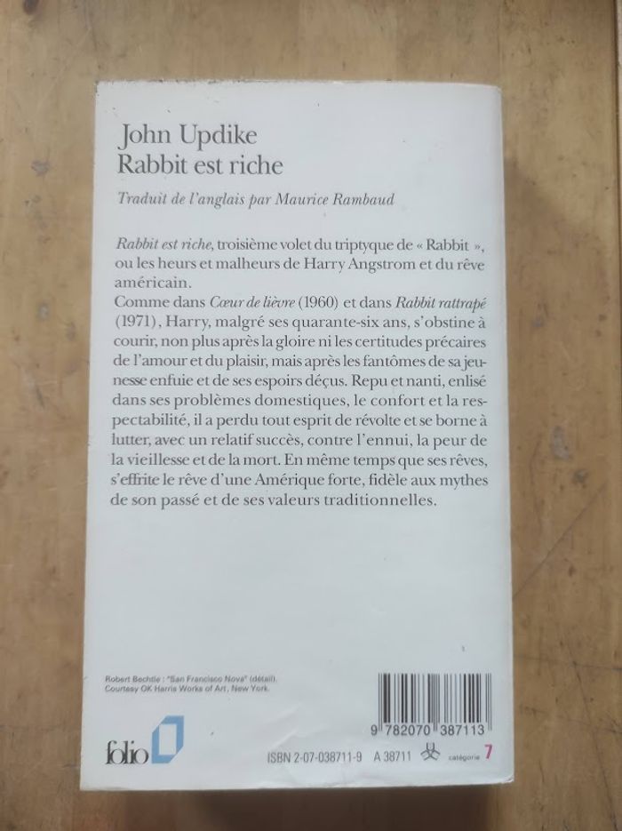 Rabbit est riche John Updike Folio 1993 - photo numéro 3