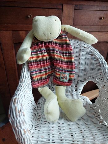#P5 - Doudou plat grenouille Moulin Roty