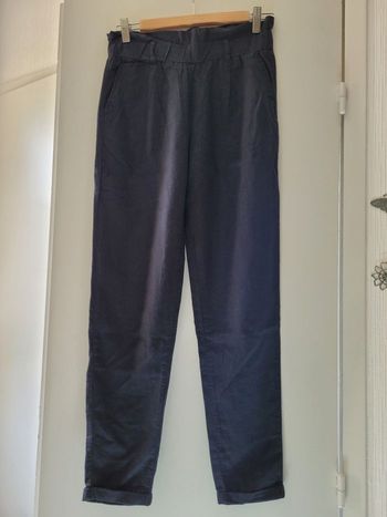 Pantalon noir en lin 14 ans Gémo