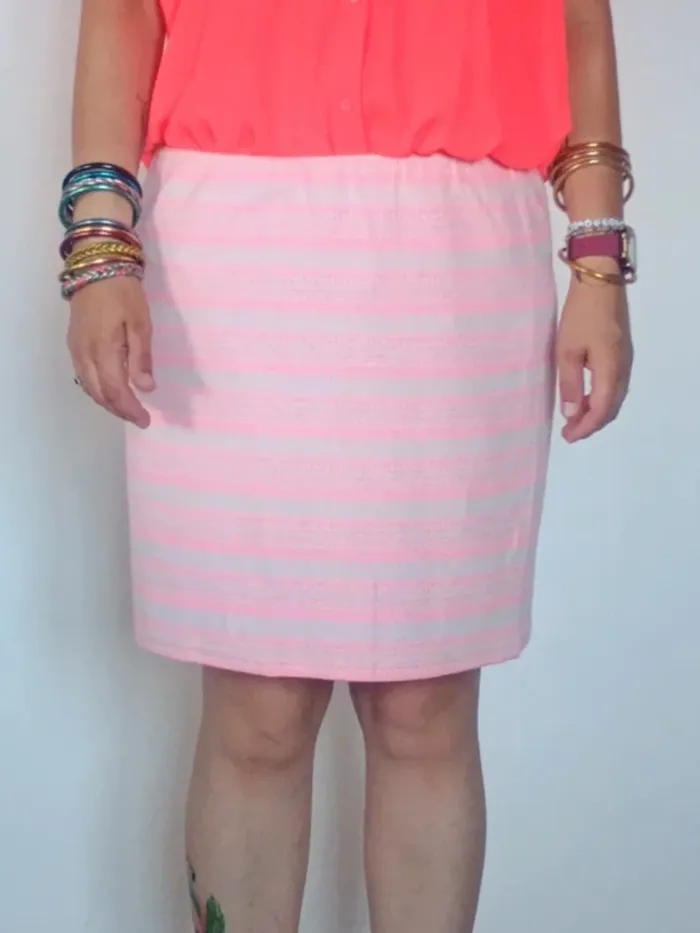 jupe rose droite L