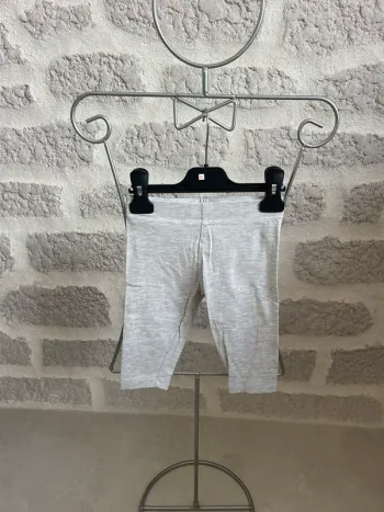 Pantacourt fille 4 ans in extenso gris chiné