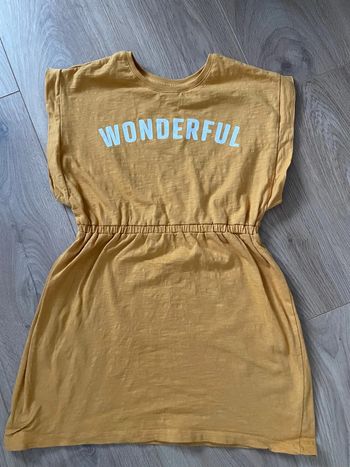Robe moutarde inscription  Wonderfull fille 8 ans Kiabi