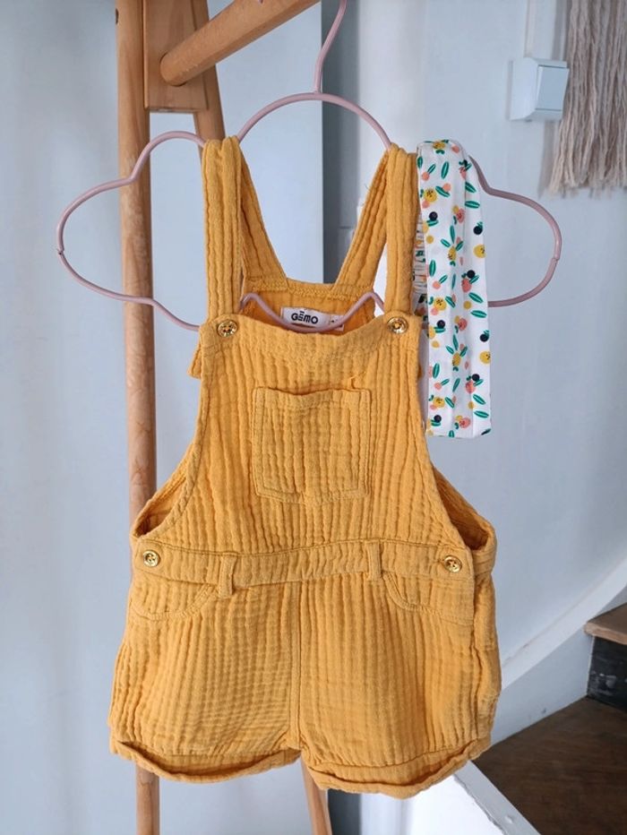 Salopette Gémo 100% coton taille 24 mois