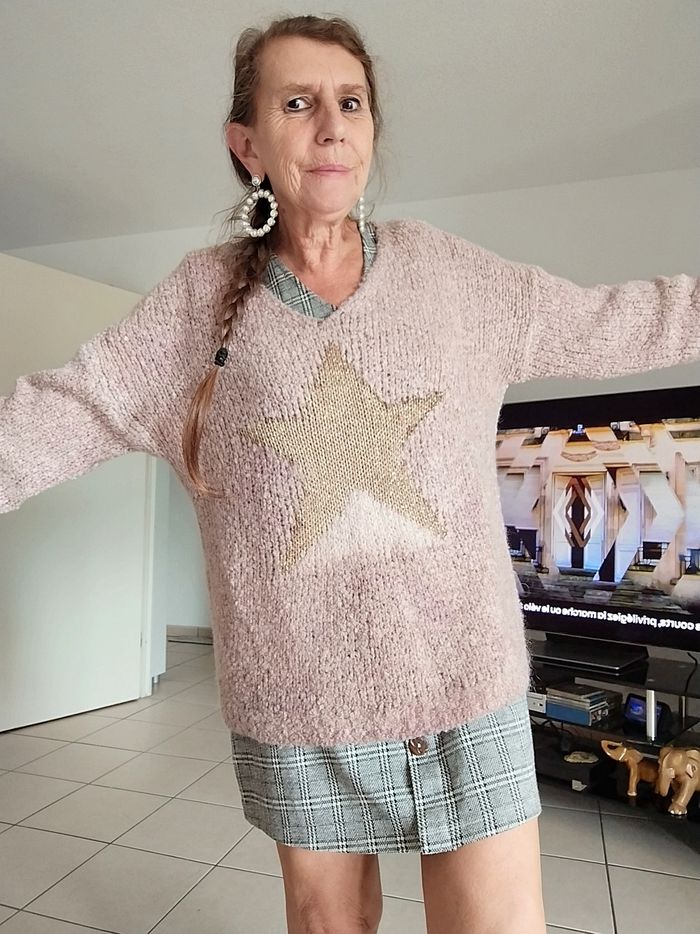 Pull laine ( grande taille) MARGUERITTA - photo numéro 4