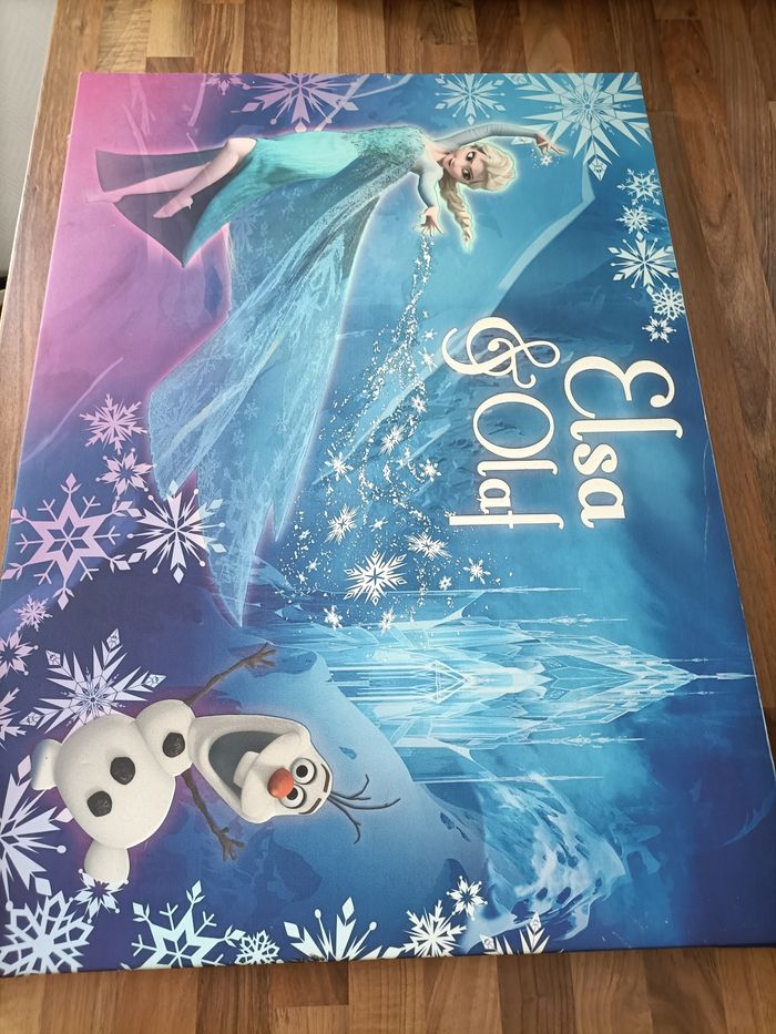 Cadre phoforescent Reine des Neiges bleu Elsa et Olaf - photo numéro 6