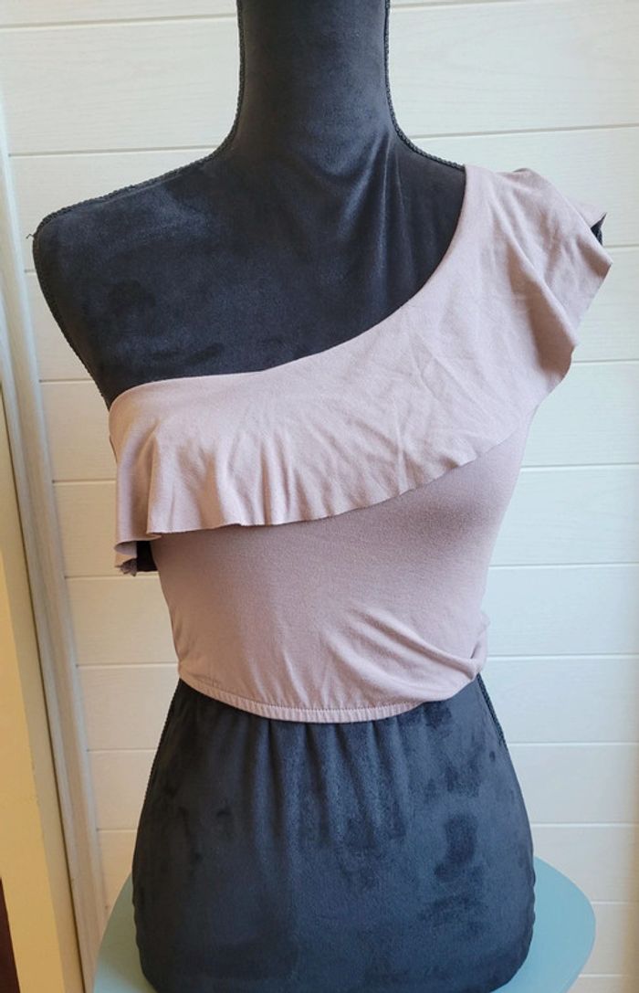 Top volanté Taupe 36 - photo numéro 2