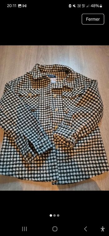 Lot veste carreaux