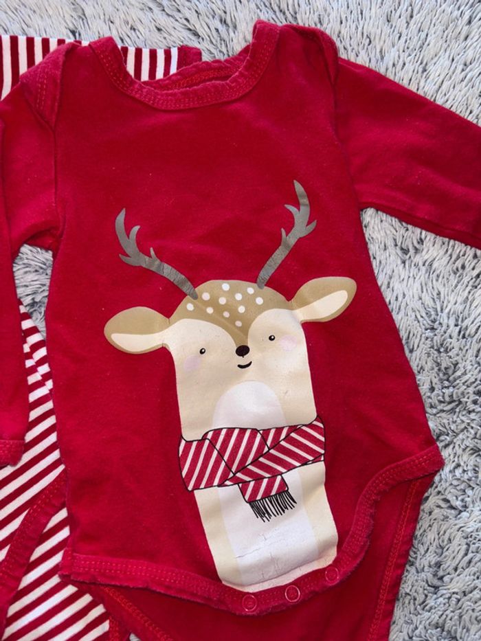 Lot x2 body manches longues Noël bébé - photo numéro 3