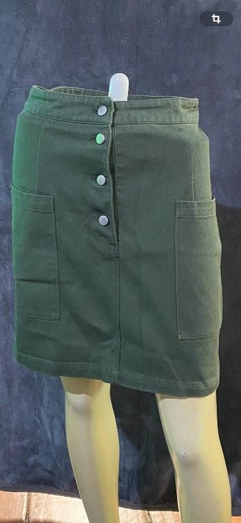 Jupe  en jean verte kaki taille 34 kiabi