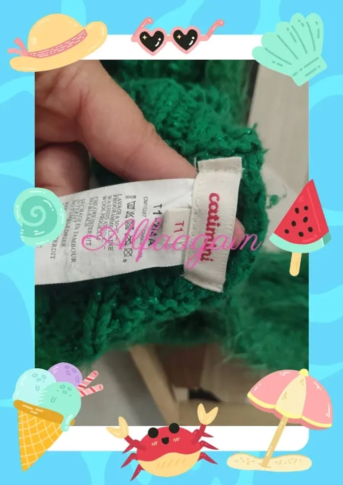 Ensemble bonnet écharpe catimini vert - photo numéro 6