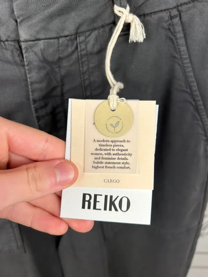 Pantalon cargo taille haute Gris Reiko W25 neuf - photo numéro 4