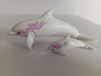 Playmobil dauphin blanc avec sont bébé