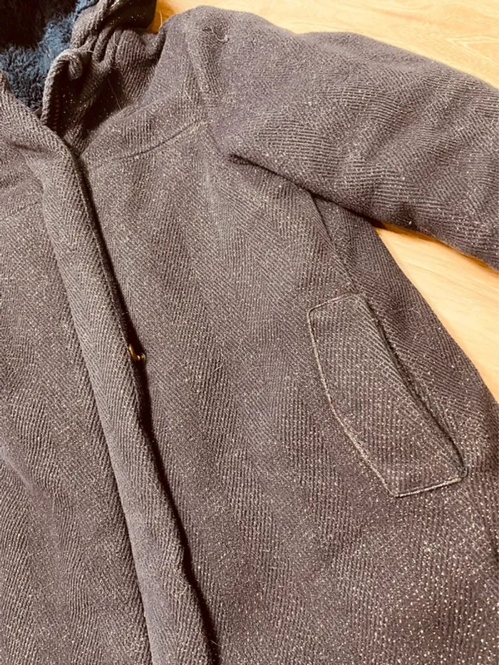 Taille 6 ans manteau fille TAO bleu marine et doré * scintillant * 🩷 - photo numéro 3