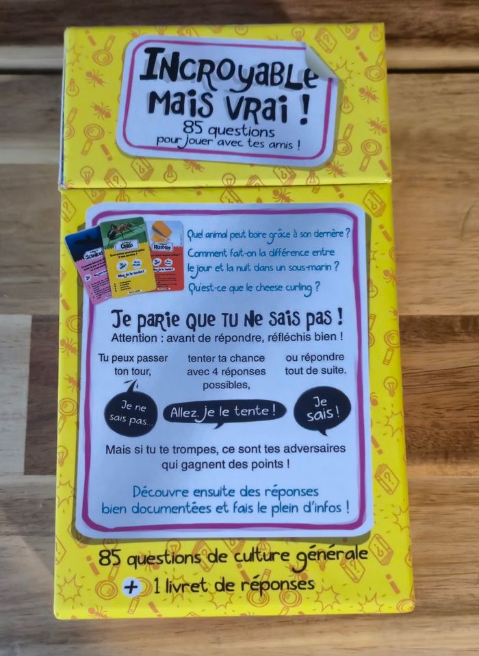 Jeux de société Incroyable mes vrais - photo numéro 3