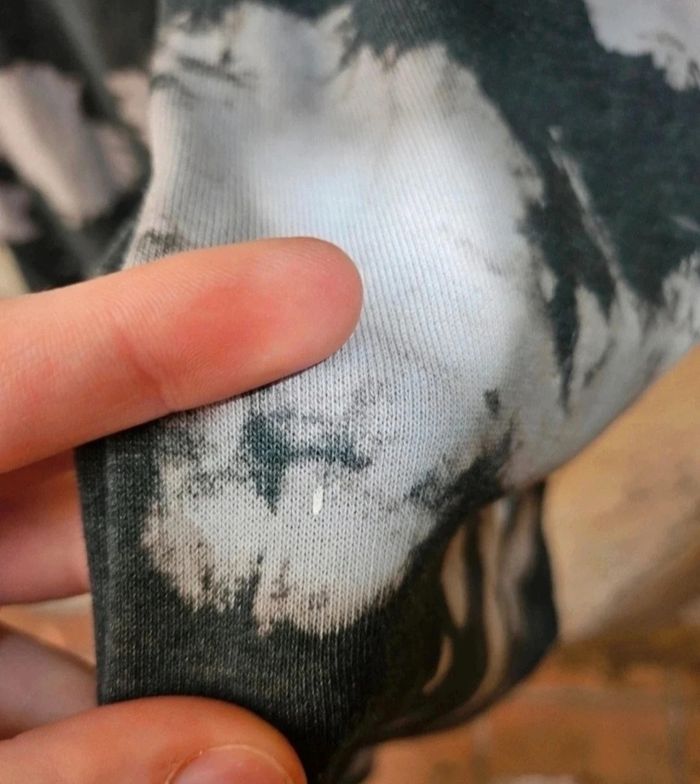 Pantalon droit type jogging tye and dye beige et gris - photo numéro 2