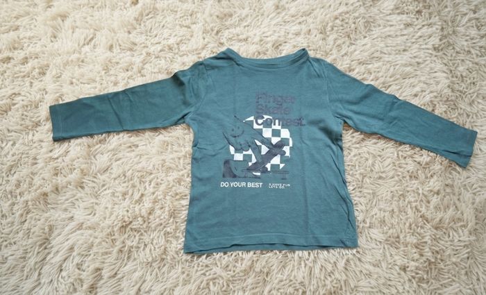 T-shirt manches longues GÉMO - 4 ans - Vert Canard / Sapin