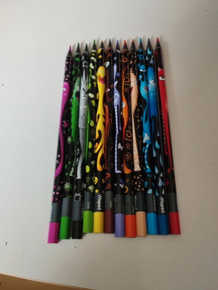 12 crayons de couleurs maped Pep's color monstres - photo numéro 3