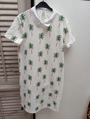 Robe LolaLiza taille XXS blanc a palmier