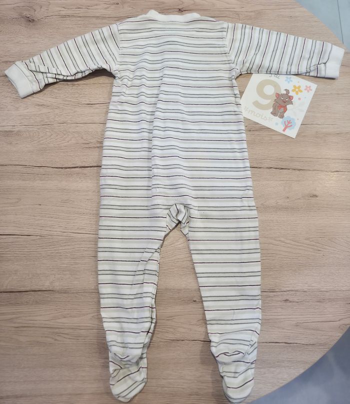 Pyjama une pièce ouverture sur l'avant par boutons pressions, H&M, 9-12 mois 80 cm - photo numéro 2