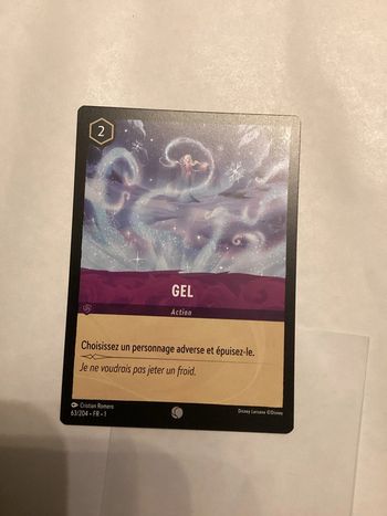 carte disney ravensburger lorcana FR gel action 63/204.FR.1  Non foil première édition
