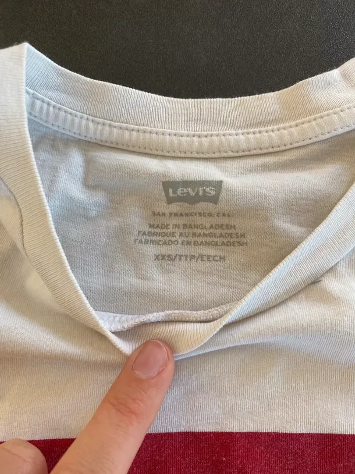 teeshirt lévis xxs - photo numéro 2