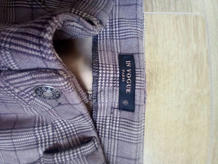 Pantalon à carreaux gris In Vogue taille S - photo numéro 4