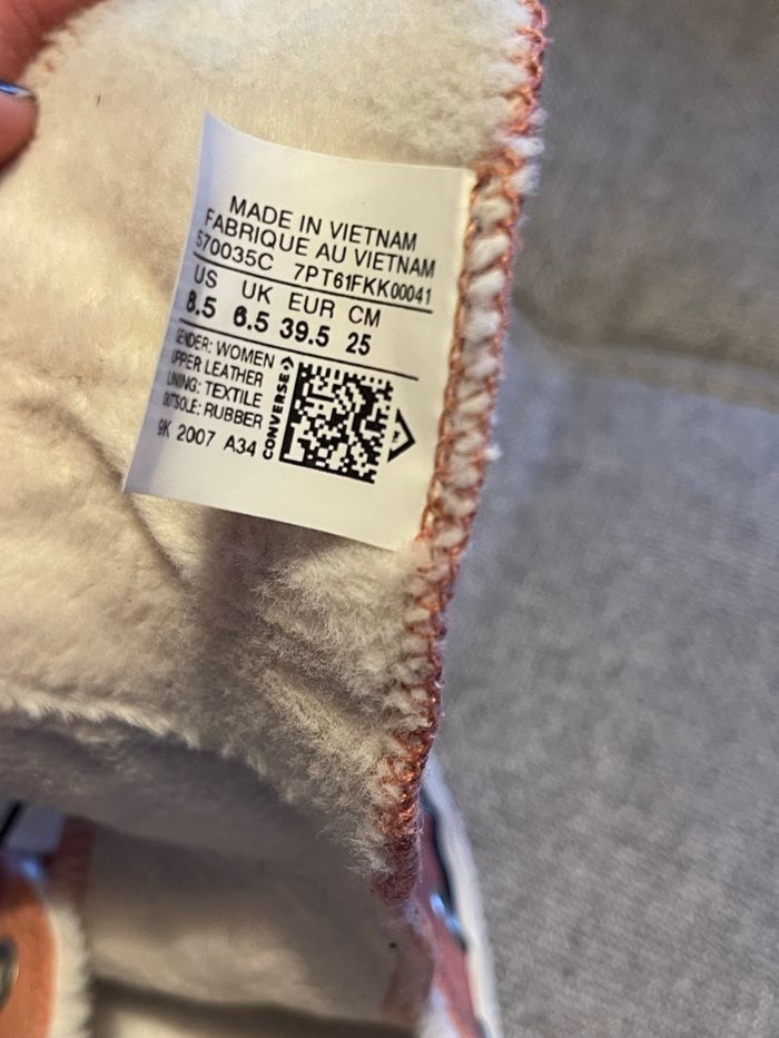 Converse plate-forme hiver / cuir suédé / 39,5 - photo numéro 6