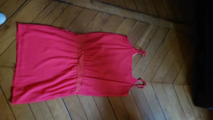 Robe été Mamouchka Tam-Tam T36/S – fines bretelles, rose grenat, chic et courte - photo numéro 13