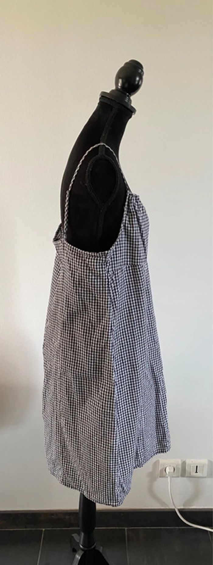 Robe vichy blanche et noire Pimkie taille 38 / 40 - photo numéro 5