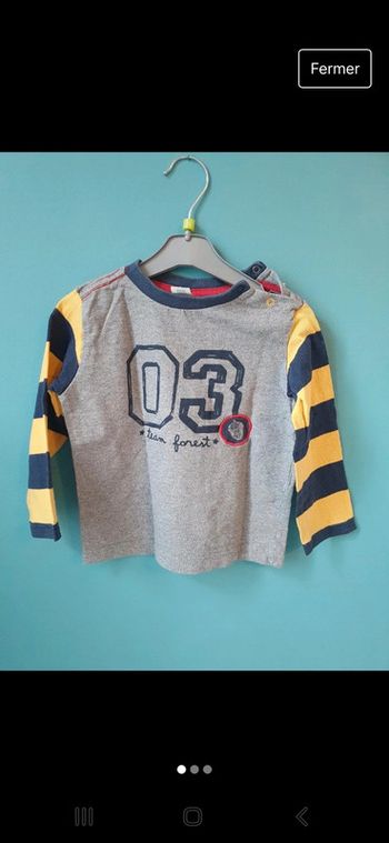 T-shirt manches longues 18 mois c&a chaud