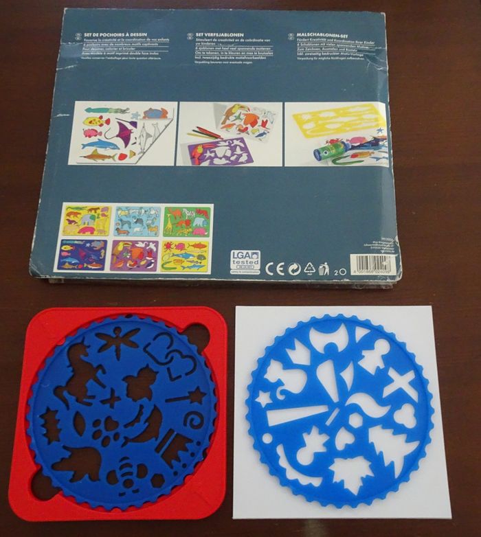 Set de 8 pochoirs à dessins en plastique épais + mandala designer - photo numéro 2