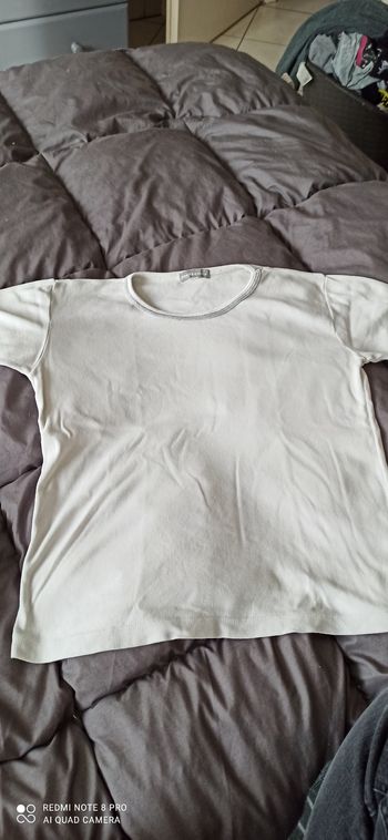 T shirt blanc 10 ans vert baudet