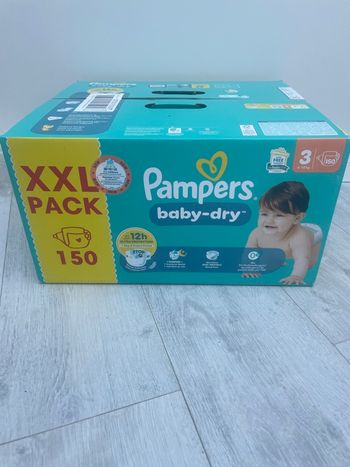 Paquet  neuf XXL 150 couches Pampers taille 3 (6-10 kgs)