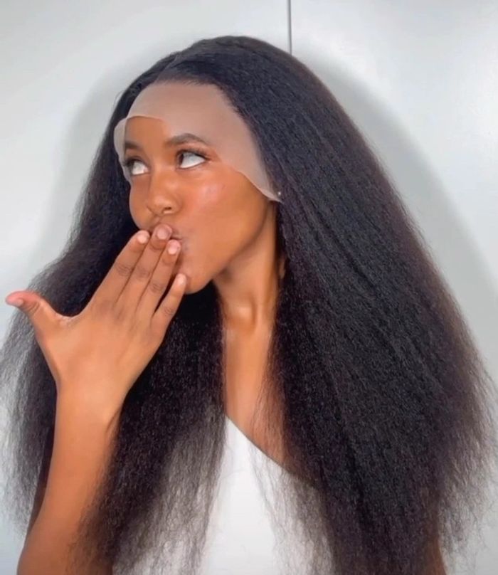 Perruque 13x4 lacewig yaki 60cm cheveux naturel - photo numéro 2