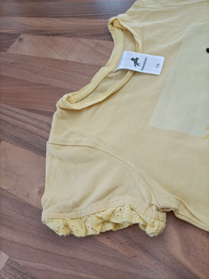 Tee-shirt jaune motif tournesols 5-6 ans🌻palomino - photo numéro 5
