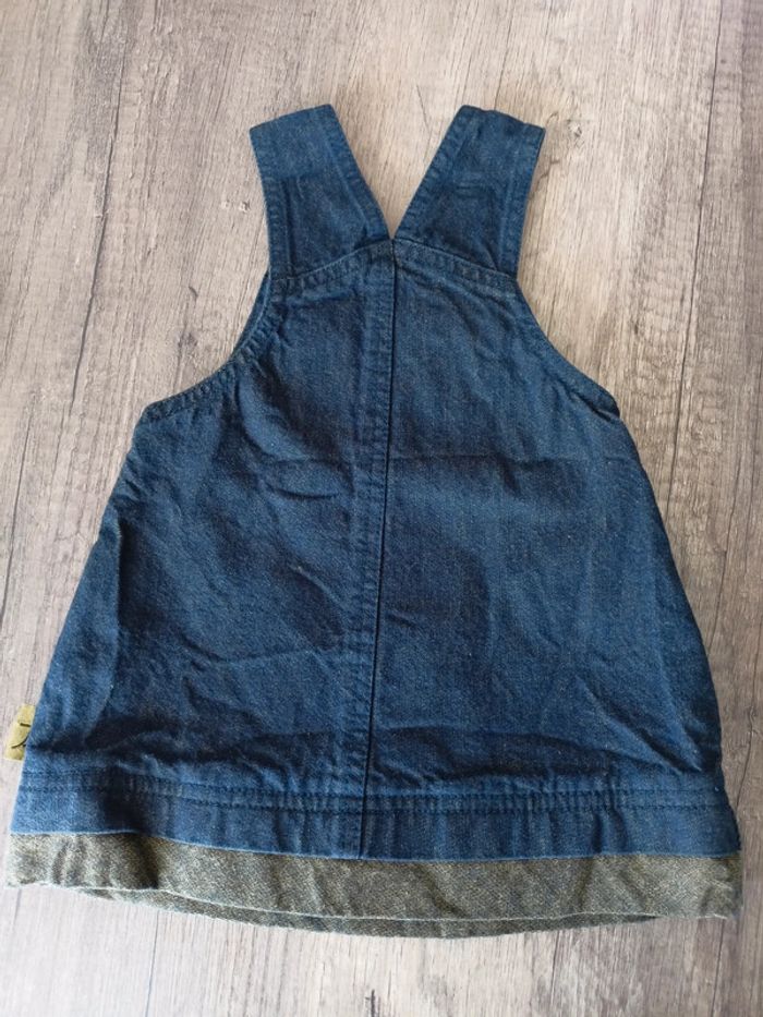 Robe + salopette en jean, fille en 6 mois - photo numéro 3