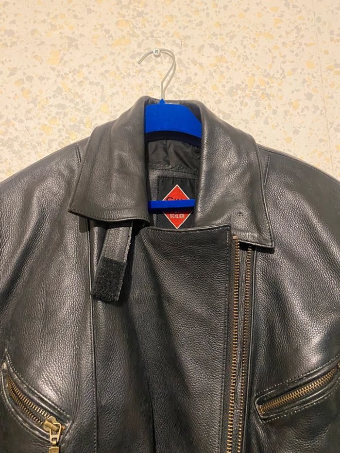 Magnifique veste vintage cuir 38 ceinture - photo numéro 2
