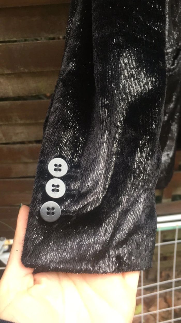 Veste blazer noire pailletée - photo numéro 4