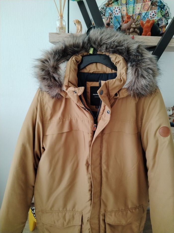 Parka  doublé chaud moutarde - photo numéro 2
