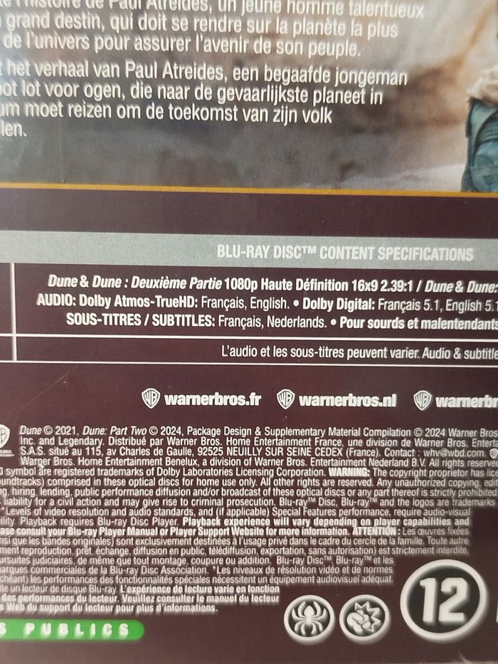 Dune 1 et 2 - Coffret Blu-ray - Sous blister) - photo numéro 4