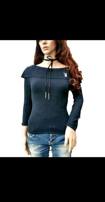 pull côtelé maille Col Bardot De chez Playboy