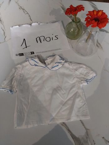 T shirt Col rétro 1 mois