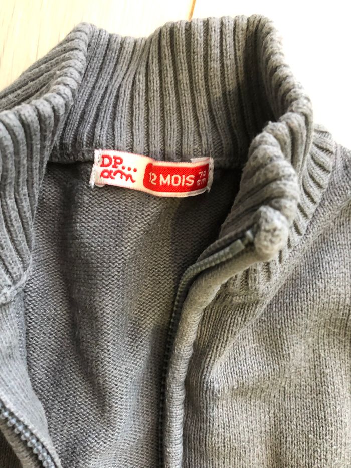 Gilet gris 12 mois DPAM - photo numéro 3