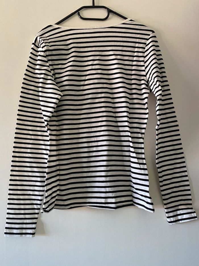 Pull fin / t-shirt manches longues rayé H&M Taille M - photo numéro 2